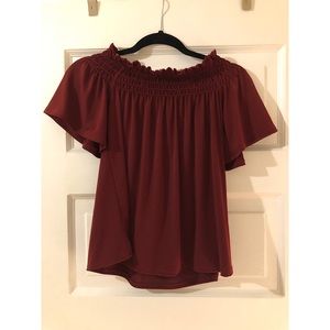 Burgundy Blouse